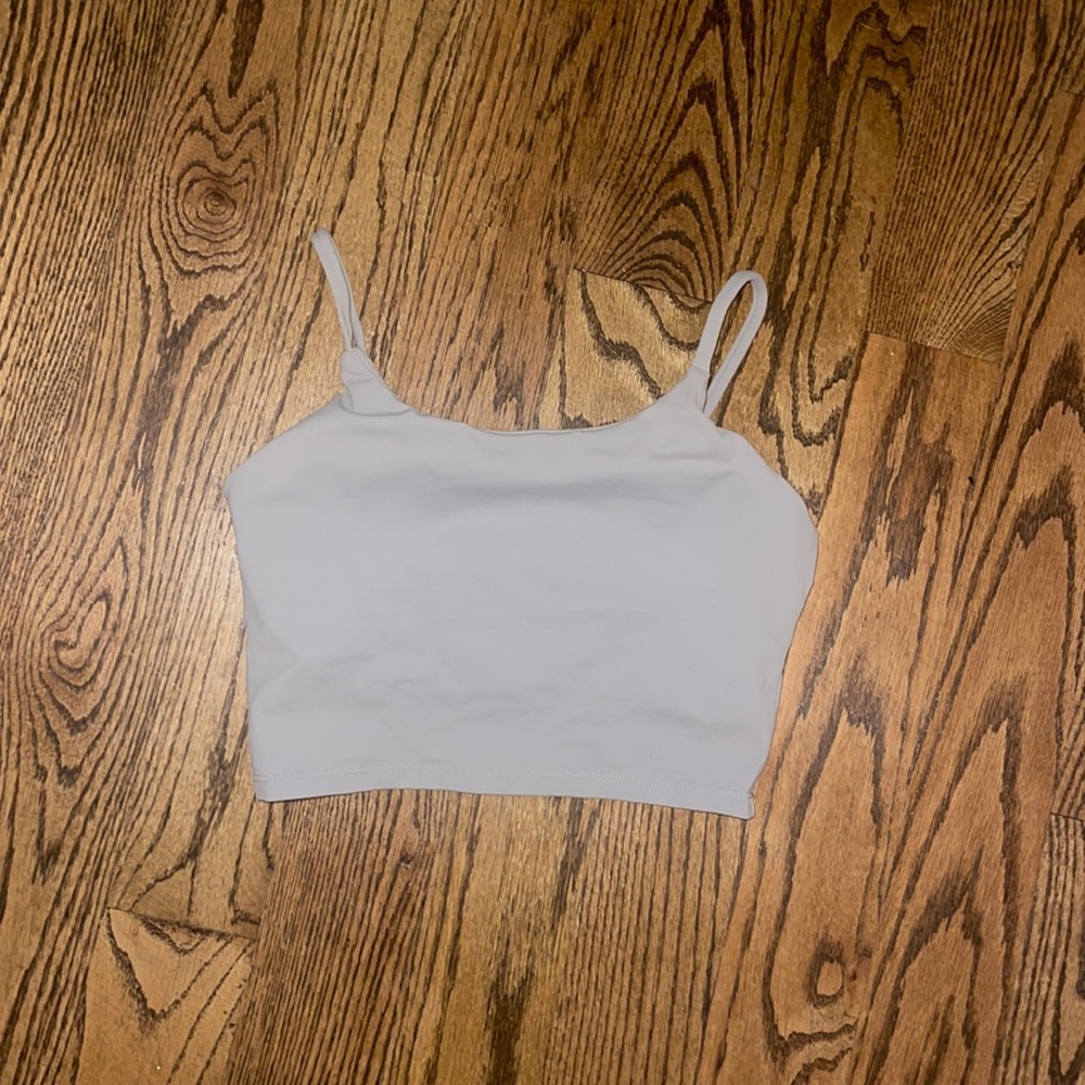 Halara Padded Cropped Grey Athletic Tank Top